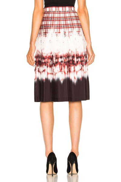 Shop Altuzarra Lucile Skirt In Red, Checkered & Plaid, Ombre & Tie Dye.  In Scarlet