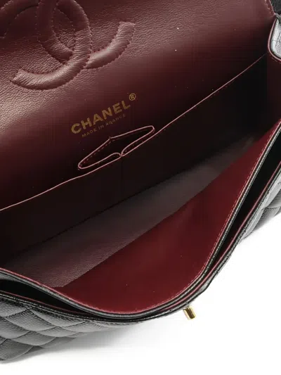 Pre-owned Chanel 2012-2013 Double Flap Chain-starp Shoulder Bag In Black