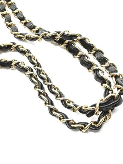 Pre-owned Chanel 2012-2013 Double Flap Chain-starp Shoulder Bag In Black
