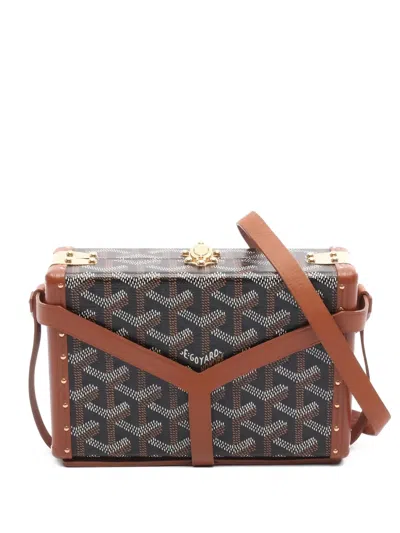 Pre-owned Goyard 2010s Minaudière Trunk Shoulder Bag In Brown