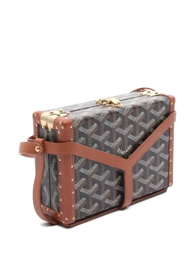 Pre-owned Goyard 2010s Minaudière Trunk Shoulder Bag In Brown
