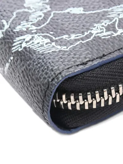 Pre-owned Louis Vuitton 2019 Zipped Printed Organiser Wallet In Gray