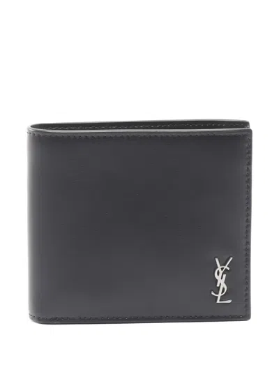 Pre-owned Saint Laurent 2020s Cassandre Bi-fold Wallet In Black