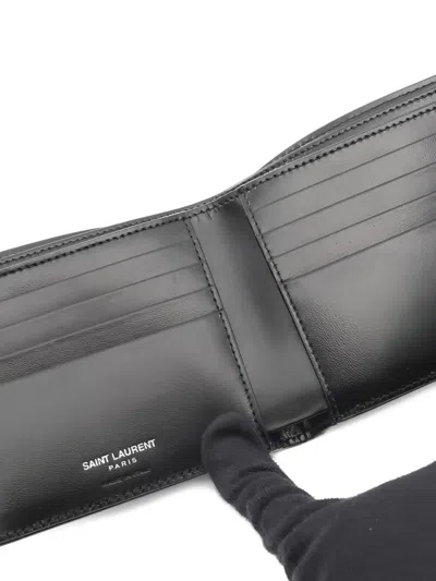 Pre-owned Saint Laurent 2020s Cassandre Bi-fold Wallet In Black