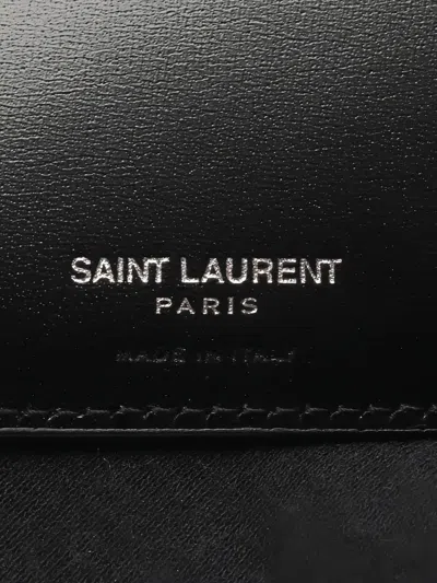 Pre-owned Saint Laurent 2020s Cassandre Bi-fold Wallet In Black