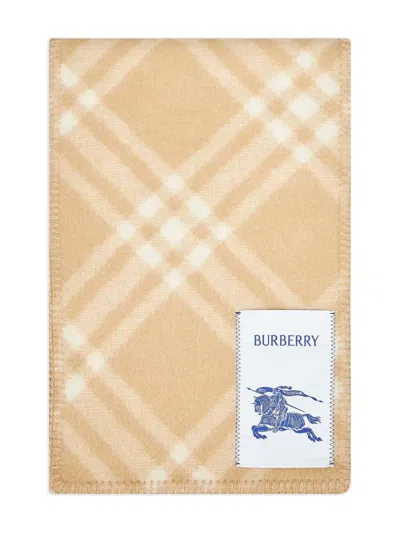 Burberry Equestrian Knight Check Scarf In Brown
