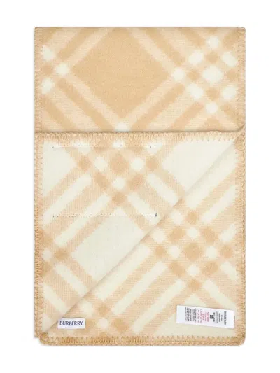 Burberry Equestrian Knight Check Scarf In Brown