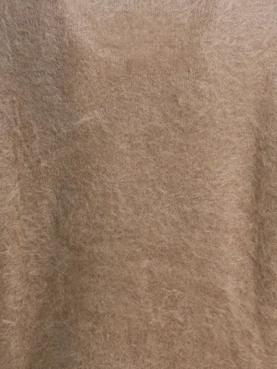 R2w V-neck Short-sleeve T-shirt In Brown