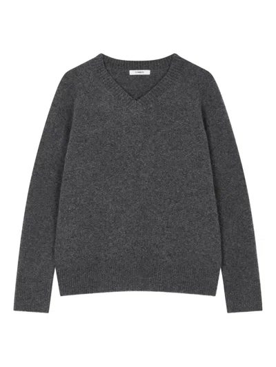 Studio Tomboy V-neck Sweater In Gray