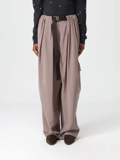 Alysi Cargo Pants Ruffled Effect In Gray