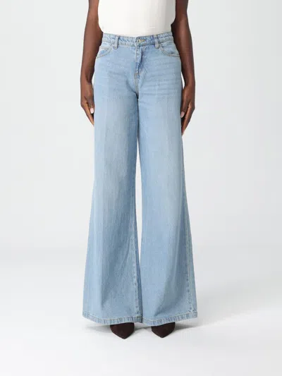 Ermanno Firenze Jeans  Woman Color Gnawed Blue In Blue