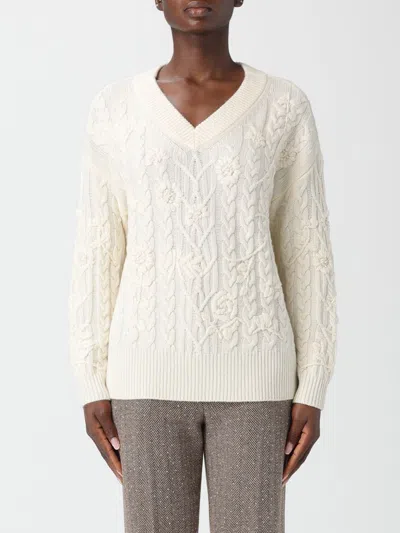 Ermanno Firenze Sweater  Woman Color Beige In White