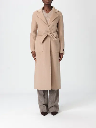 Ermanno Firenze Coats Brown In Neutral