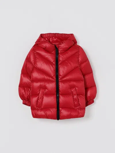 Colmar Red Down Jacket For Babykids With Logo In Red