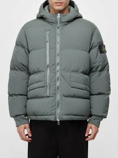 Stone Island Metal Nylon Down Jacket In Green