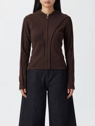 Victoria Beckham Sweatshirt Victoria  Woman Color Brown In Brown