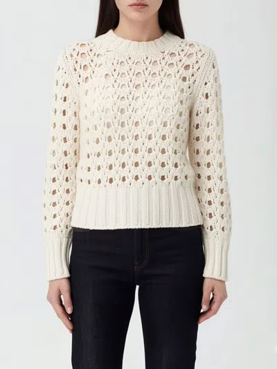 Eleventy Hole-pattern Wool Sweater In White