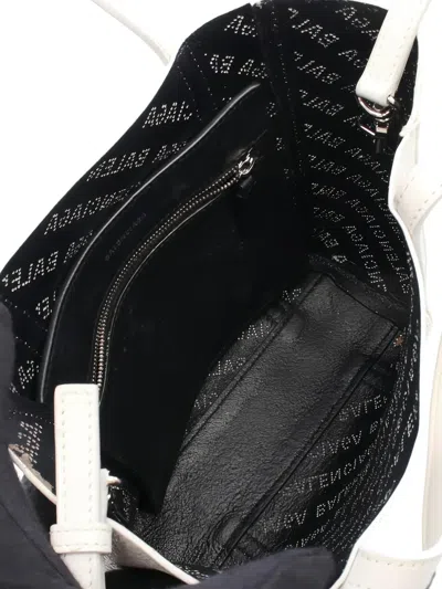 Pre-owned Balenciaga 2000 Pierced Leather Tote Bag In Neutral