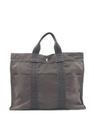 Pre-owned Hermes 2000's Yale Line Mm Tote Bag In Brown