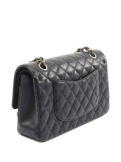 Pre-owned Chanel Quilted Chain Flap Shoulder Bag In Black