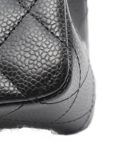 Pre-owned Chanel Quilted Chain Flap Shoulder Bag In Black