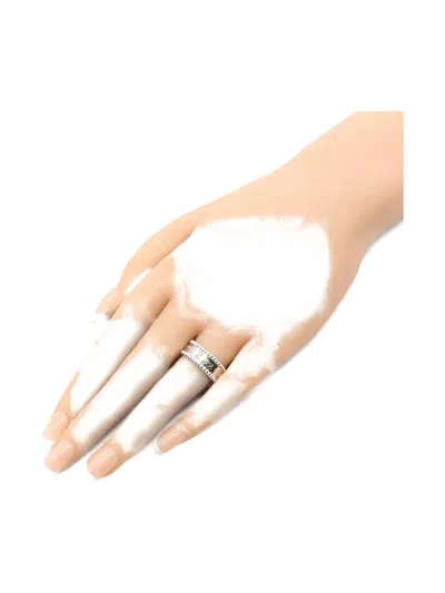 Pre-owned Van Cleef & Arpels 2010 Perlée Bead-embellished Ring In Silver