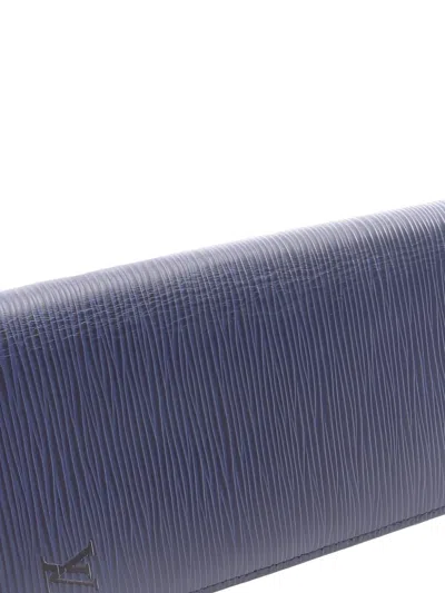 Pre-owned Louis Vuitton 2021 Brazza Bi-fold Wallet In Blue