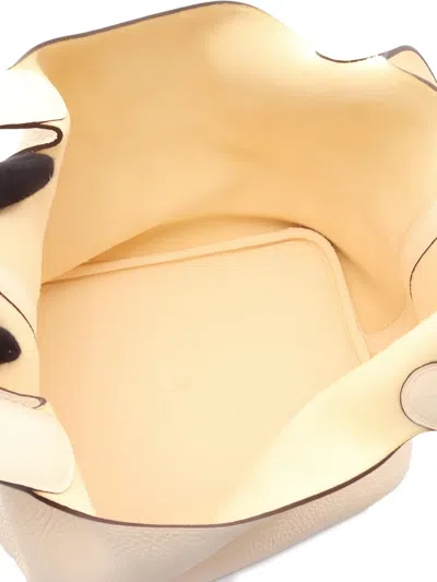 Pre-owned Hermes Picotin Lock-detail Mm Tote Bag In Neutral