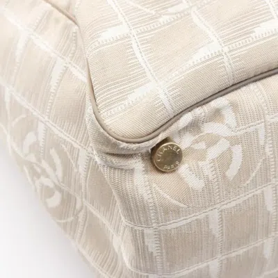 Pre-owned Chanel 2005-2006 New Travel Line Mm Tote Bag In Neutral