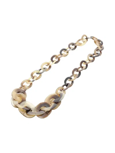 Pre-owned Hermes 2010s Karamba Necklace In Brown