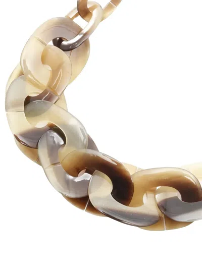 Pre-owned Hermes 2010s Karamba Necklace In Brown