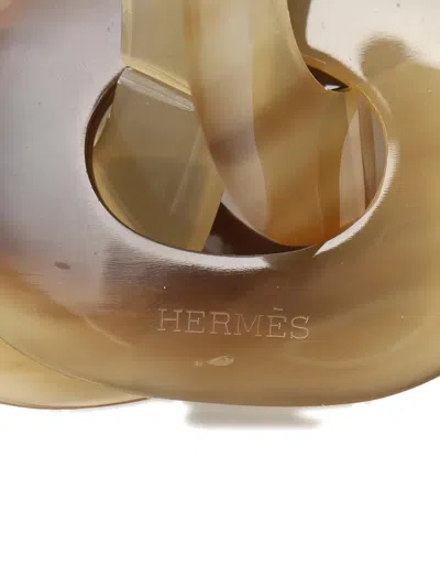 Pre-owned Hermes 2010s Karamba Necklace In Brown