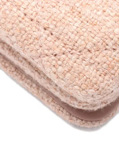 Pre-owned Dior 2010s Caro Chain Tweed Shoulder Bag In Neutral