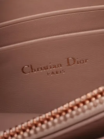 Pre-owned Dior 2010s Caro Chain Tweed Shoulder Bag In Neutral