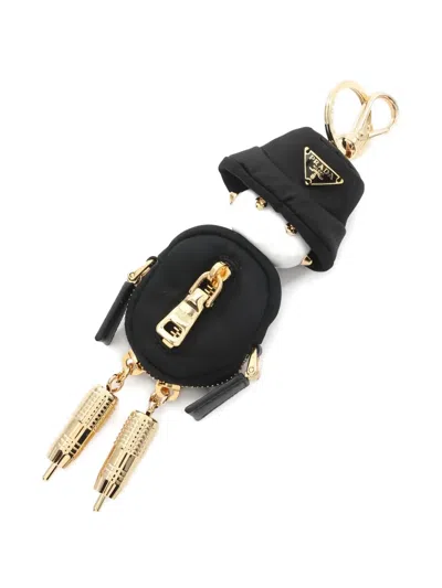 Pre-owned Prada 2020s Robby Hat Bag Charm In Black