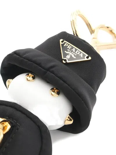Pre-owned Prada 2020s Robby Hat Bag Charm In Black