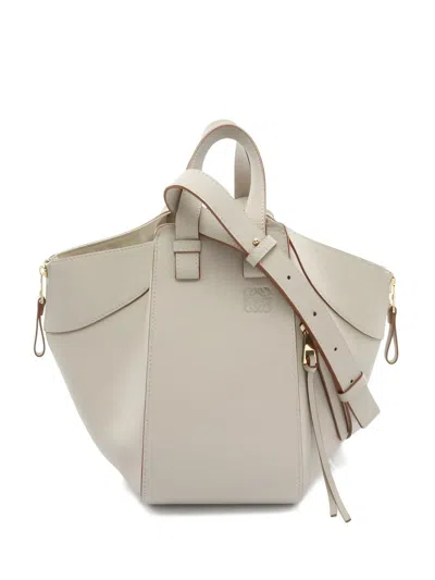 Pre-owned Loewe 2010s Hammock Leather Small Tote Bag In Neutral