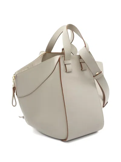 Pre-owned Loewe 2010s Hammock Leather Small Tote Bag In Neutral