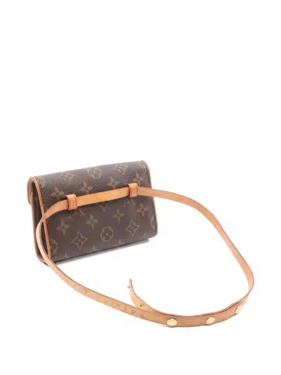 Pre-owned Louis Vuitton 2002 Pochette Florentine Belt Bag In Brown