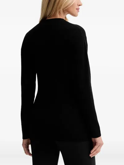 Isabelle Blanche Button-up V-neck Cardigan In Black