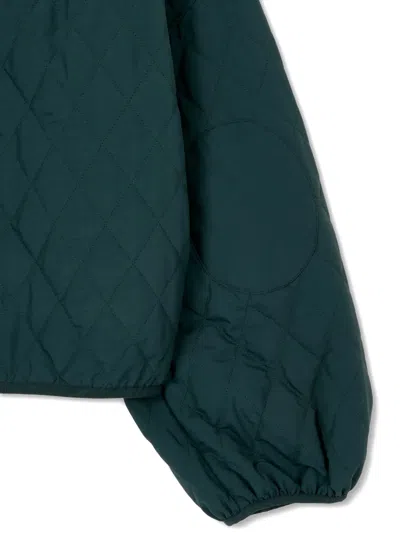 Studio Tomboy Neck-string Quilted Top In Green