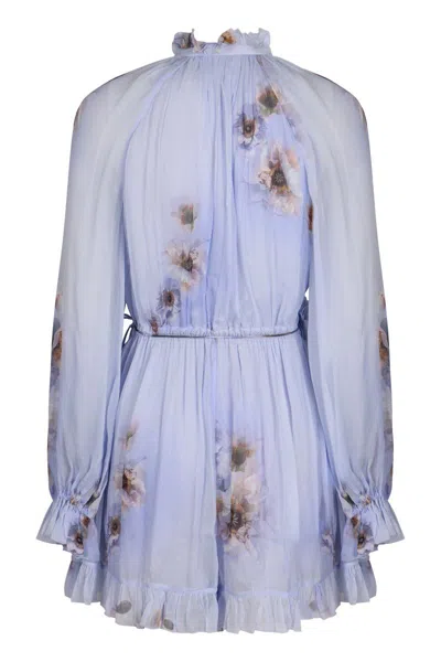 Zimmermann Hypnotic Dress In Printed Viscose In Multi