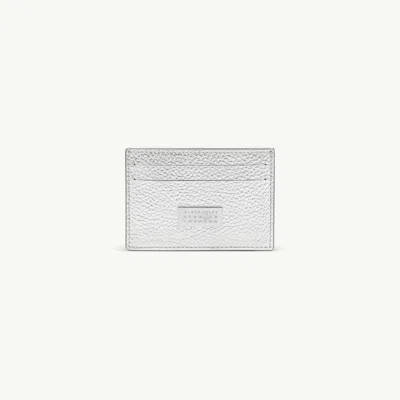 Mm6 Maison Margiela Metallic Cardholder In Gray