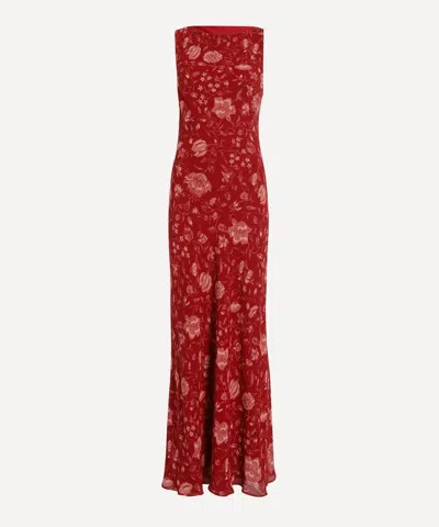 Reformation Women's Prescott Tudor Rose Maxi Dress In Red