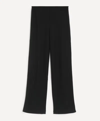 Reformation Women's Gale Satin Mis-rise Bias Trousers In Black