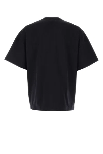 Jil Sander Cotton Jersey Logo T-shirt In Black