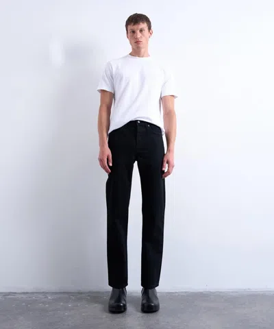 Topman Rigid Straight Leg Jeans In Black