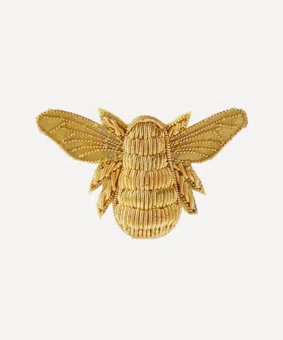 Hand And Lock Goldwork Bee Brooch In Gold