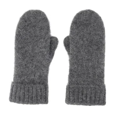 Samsoe & Samsoe Sajeanne Mitten Gloves In Gray
