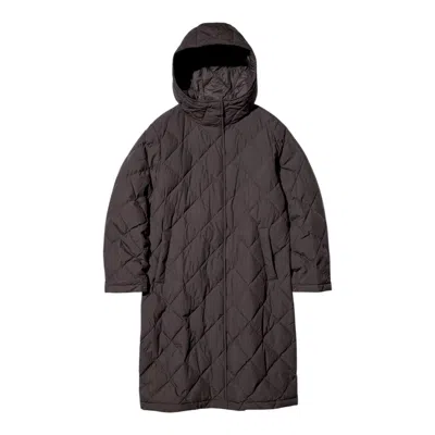 Uniqlo (wmns)  Pufftech Relaxed Long Coat 'dark Brown' In Black